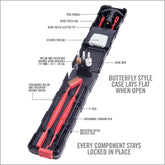 Complete pistol cleaning compact case with accessories